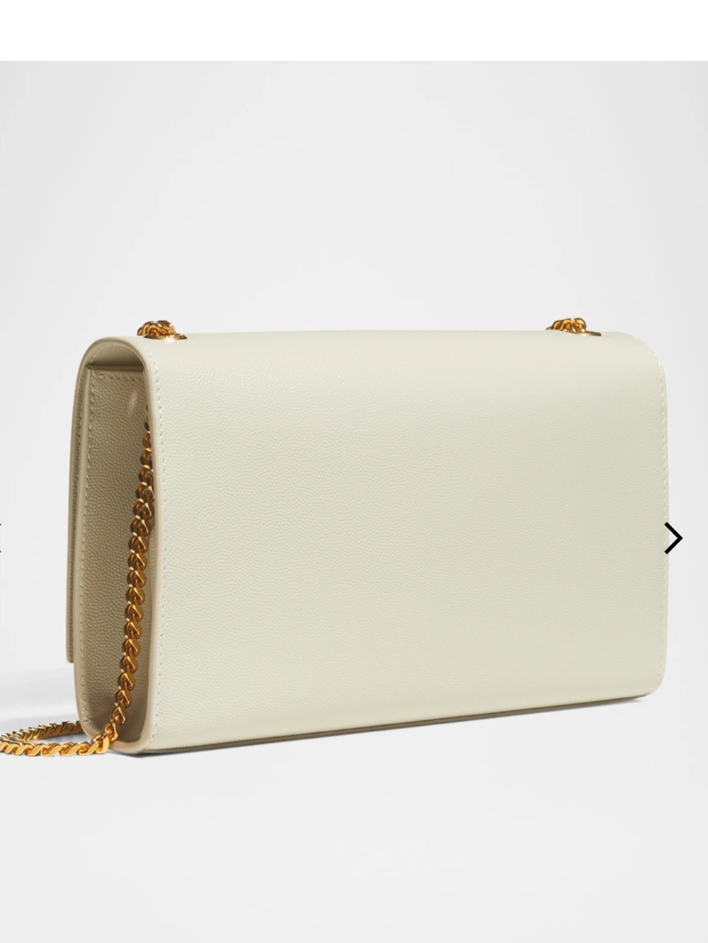 Saint Laurent Kate Medium YSL Crossbody Bag in Grained Cream - Picture 3 of 6